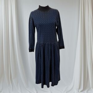 Women's Vintage EDDIE BAUER Pull Over Dress Long Sleeve Petite Medium